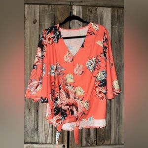 Floral bright blouse.
